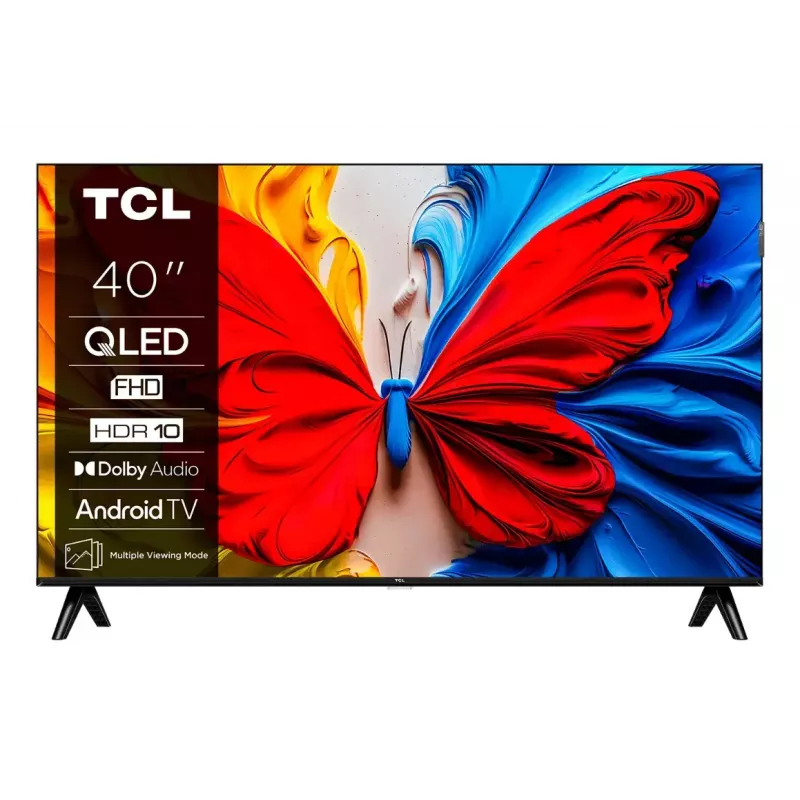 TCL 40V5C 40 collu QLED Full HD televizors 1920x1080 Android TV, HDR10, 2x HDMI, Wi‑Fi, Bluetooth