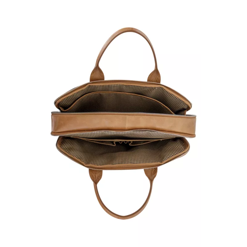 dbramante1928 Kronborg - 16 collas - Tan N.E., Portfelis, 40,6 cm (16 collas), Plecu siksna, 1,25 kg