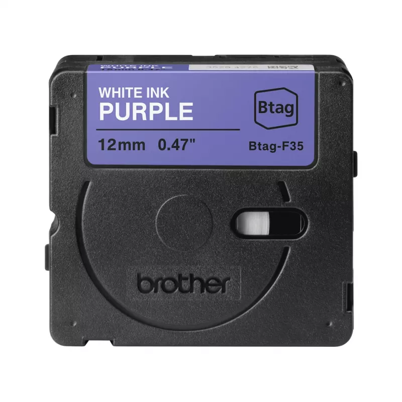 Etiķešu lente Brother BTAG-F31 melns uz violeta 1.2 cm 4 m