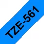 Brother laminēta lente 36 mm, melns uz zila, TZe, pelēks, termiskā pārnese, Ķīna, 5 gadi