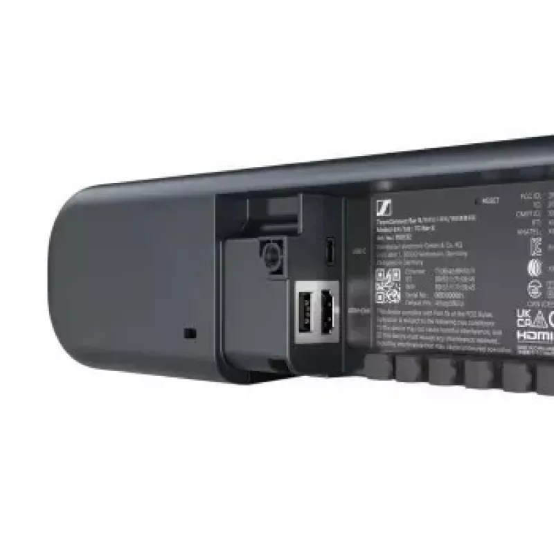 Mikrofons Sennheiser TEAMCONNECT BAR S VIDEO BAR — iebūvēti skaļruņi, trokšņu slāpēšana, USB/plug-and-play