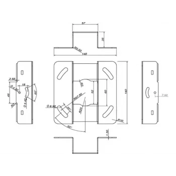 Griestu stiprinājums Multibrackets M Universal Projector 200 ar precīzo regulēšanu
