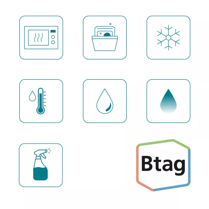 Brother BTAG-133 etiķešu lente zila uz caurspīdīgas