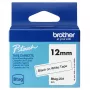 Brālis BTAG-231 uzlīmju izgatavošanas lente Melns uz balta 1.2 cm 4 m