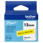Mārķēšanas lente Brother BTAG-631 Melna uz dzeltenas 1.2 cm 4 m