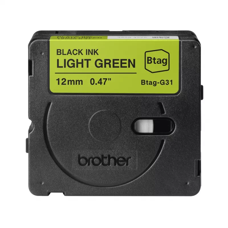 Brother BTAG-G31 līmlente melna uz zaļas 1,2 cm 4 m