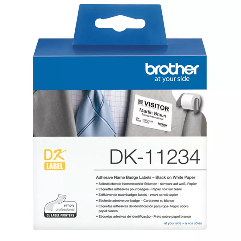 Brother DK-11234 printera etiķete Balta Pašlīmējoša printera etiķete