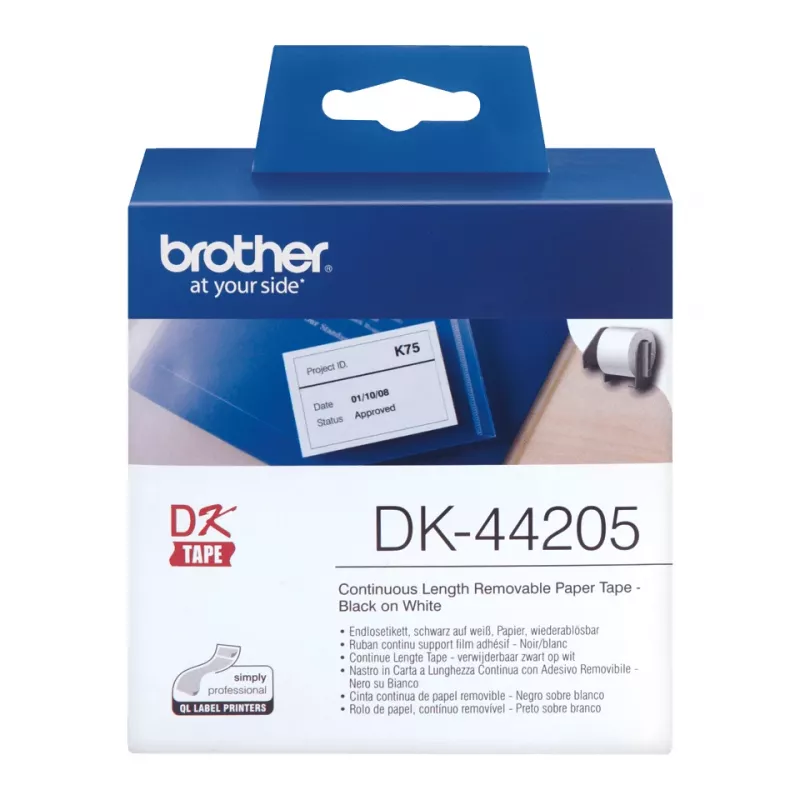 Noņemama papīra lente Brother DK44205