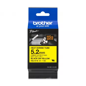 Printera lente Brother HSE-211E Melna 5.2 mm x 1,5 m