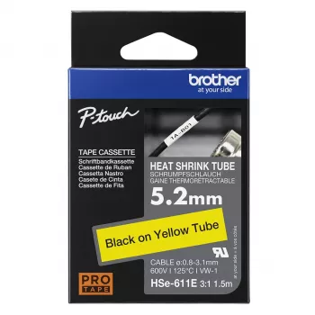 Printera lente Brother HSE-211E Melna 5.2 mm x 1,5 m