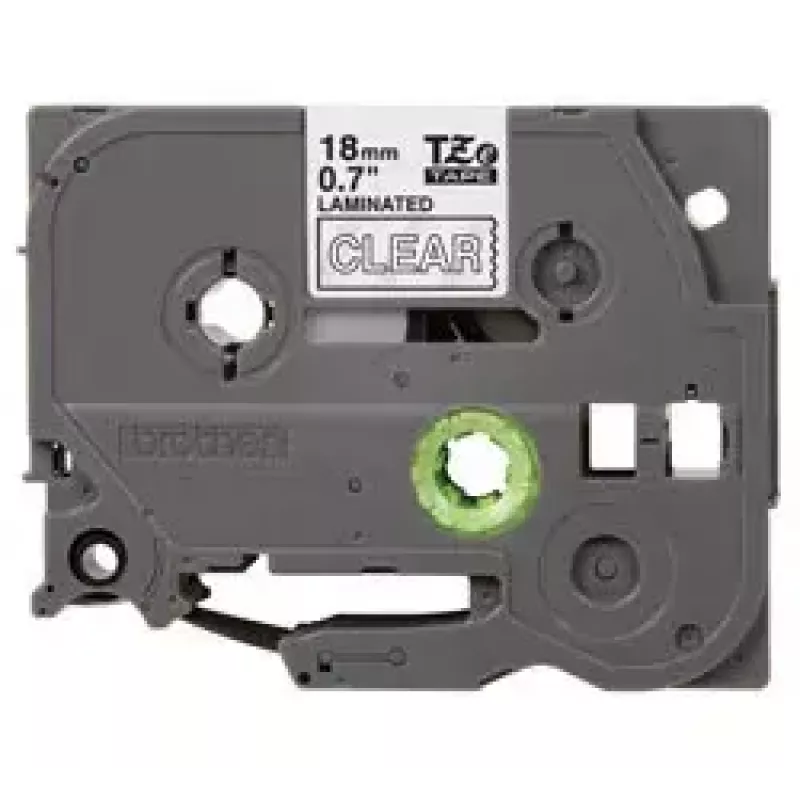 Etiķešu lente Brother TZe145 18mm Balta uz caurspīdīgas