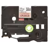 Lentu lente Brother TZe TZEB31 12mm melna uz fluorescējoši oranža