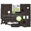 Brother laminēta lente TZe melna uz fluorescējoši dzeltena fona 2,4 cm 5 m