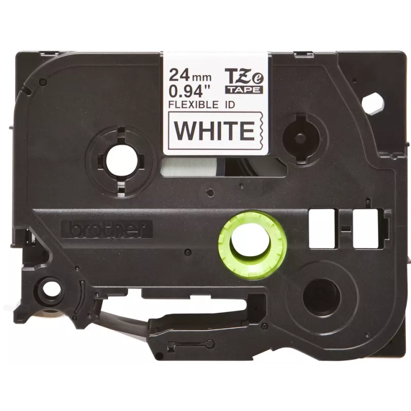 Laminēta lente Brother TZEFX251 melns uz balta 2.4 cm