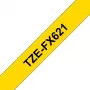 Brother TZE-FX621 līmlente, melns uz dzeltena