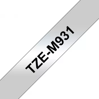 Brother TZE-M931 lentes uzlīmju lente Melns uz sudrabota