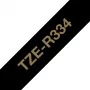 Brother TZE-R334 lentes uzlīmju izgatavošanai Zelts uz melna