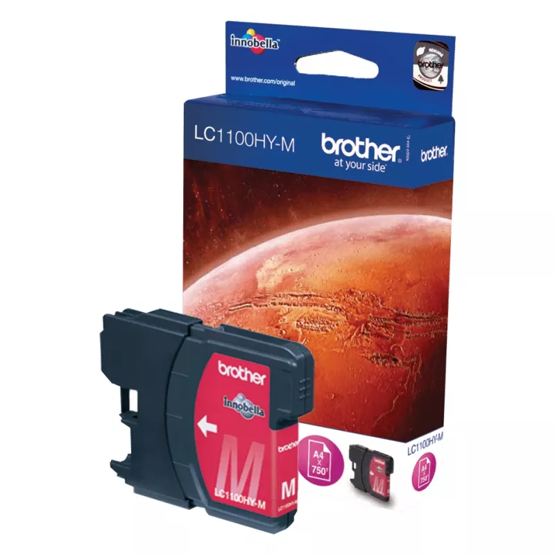 Brother LC1100HYM tintes kasetne 1 gab. Oriģināla Augstas (XL) ietilpības fuksīna krāsas