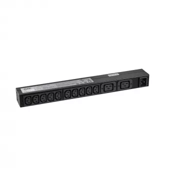 APC RACK PDU BASIC 1 U 16A 230V strāvas sadales bloks (PDU) 12 maiņstrāvas kontaktligzdas 0U/1U melns