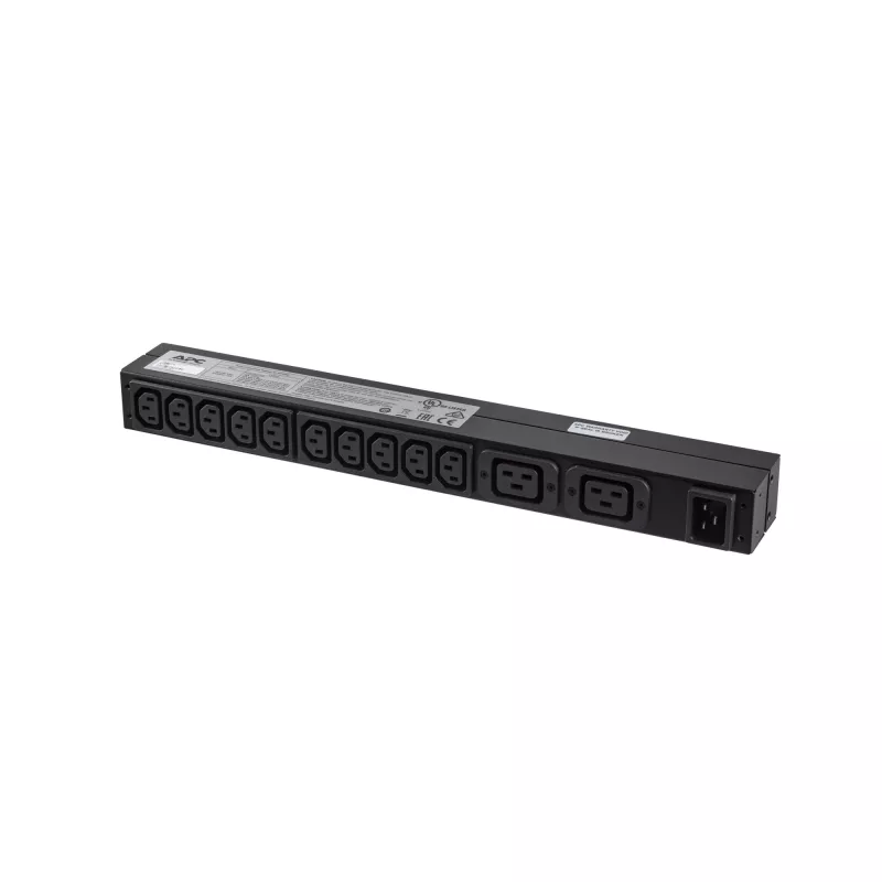 APC RACK PDU BASIC 1 U 16A 230V strāvas sadales bloks (PDU) 12 maiņstrāvas kontaktligzdas 0U/1U melns