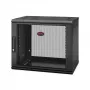 APC NetShelter WX AR109SH4 - 9U, 19 collu plāksteru skapis, sienas stiprinājums, iepriekš samontēts, 400 MM dziļš