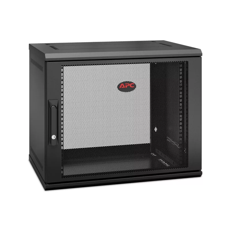 APC NetShelter WX AR109SH4 - 9U, 19 collu plāksteru skapis, sienas stiprinājums, iepriekš samontēts, 400 MM dziļš