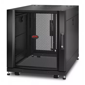 APC NetShelter SX, serveru skapja korpuss, 12U, melns, 658A x 600P x 900D mm