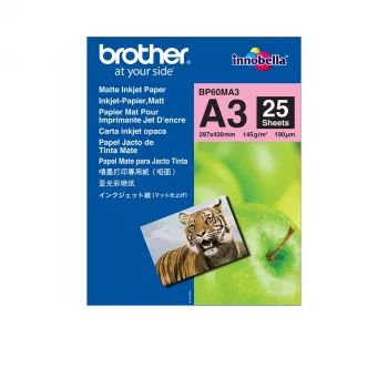 Brother BP60MA3 drukas papīrs A3 (297x420 mm) Matēts 25 lapas Balts
