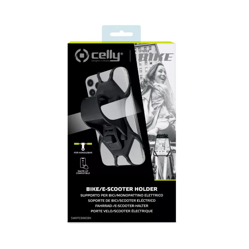 Celly Swipe Bike pasīvais turētājs Mobilais tālrunis/viedtālrunis Melns