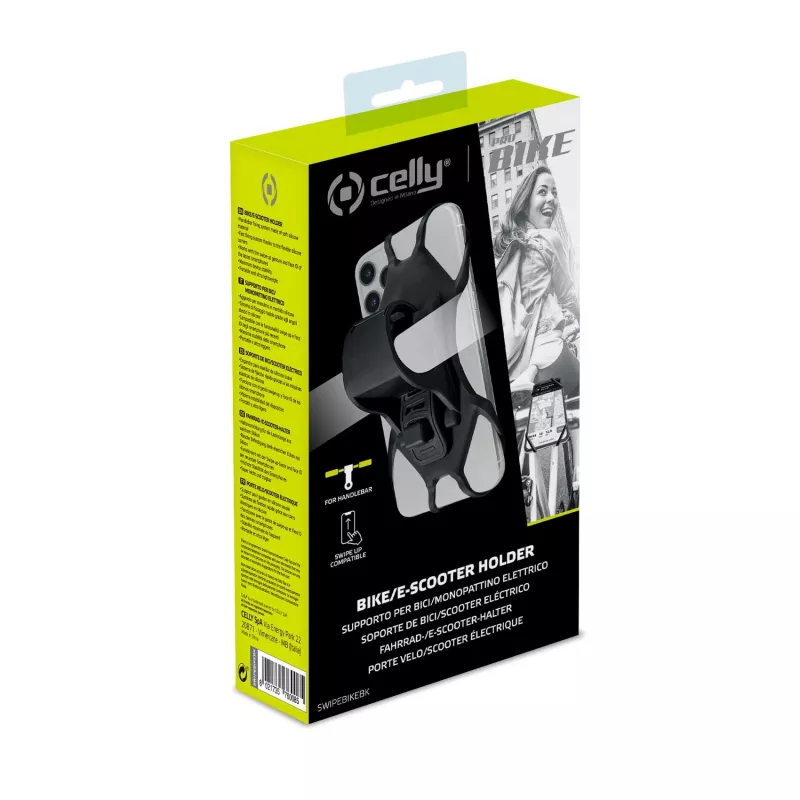 Celly Swipe Bike pasīvais turētājs Mobilais tālrunis/viedtālrunis Melns