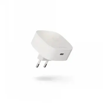 Bezvadu uzlādes adapteris Zens ZESC18W/00 balts, 18W ātrā uzlāde, Qi uztvērēja paliktnis