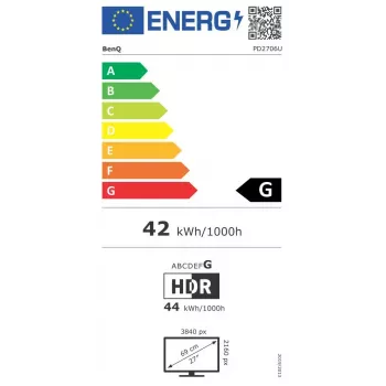 BenQ PD2706U datora monitors 68.6 cm (27 colli) 3840 x 2160 pikseļi 4K Ultra HD LCD Melns