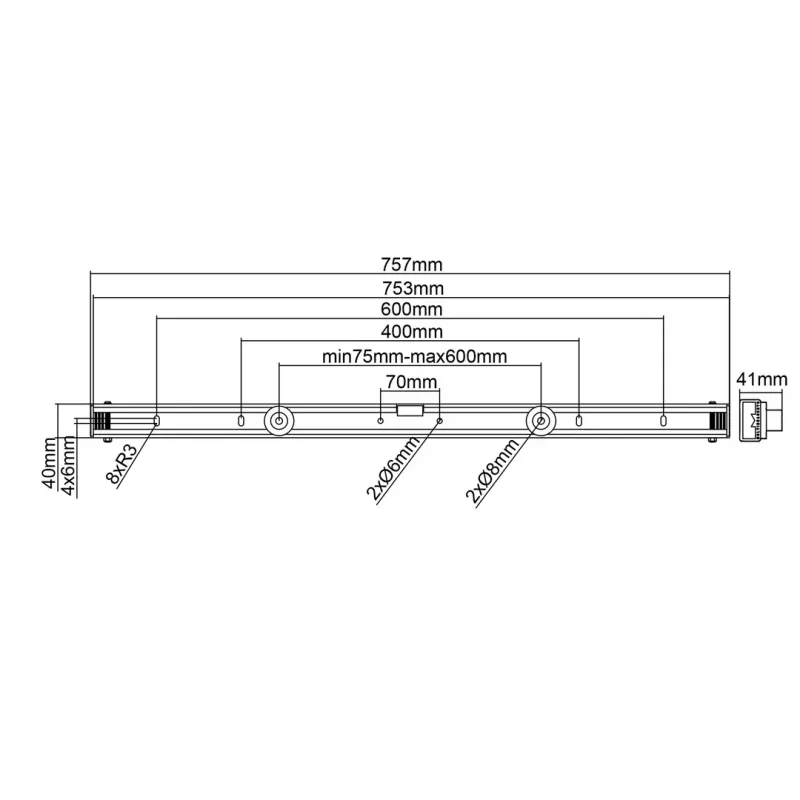 Multibrackets M Universal sienas stiprinājums, melns, vidējs