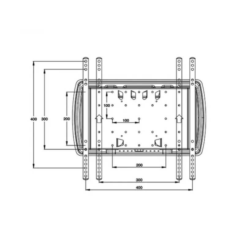 Montāžas kronšteins Multibrackets M VESA Super plāns Tilt & Turn