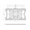 Multibrackets M VESA Super plāns Tilt & Turn HD, 52 kg, 101.6 cm (40 collas), 2.16 m (85 collas), 100 x 100 mm, 400 x 400 mm, 0 - 7°