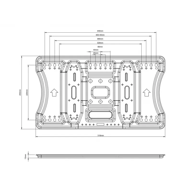 Multibrackets M VESA Super plāns Tilt & Turn HD, 52 kg, 101.6 cm (40 collas), 2.16 m (85 collas), 100 x 100 mm, 400 x 400 mm, 0 - 7°