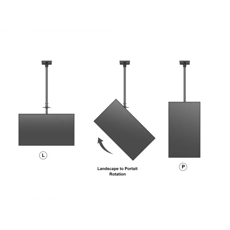 Multibrackets M Public Ceilingmount Medium Single 3000, 30 kg, 81.3 cm (32 collas), 139.7 cm (55 collas), 200 x 100 mm, 400 x 400 mm, 860 - 3130 mm