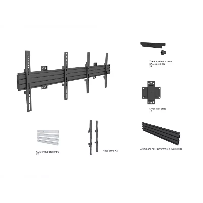 Multibrackets M Wallmount Pro MBW2U fiksēts melns