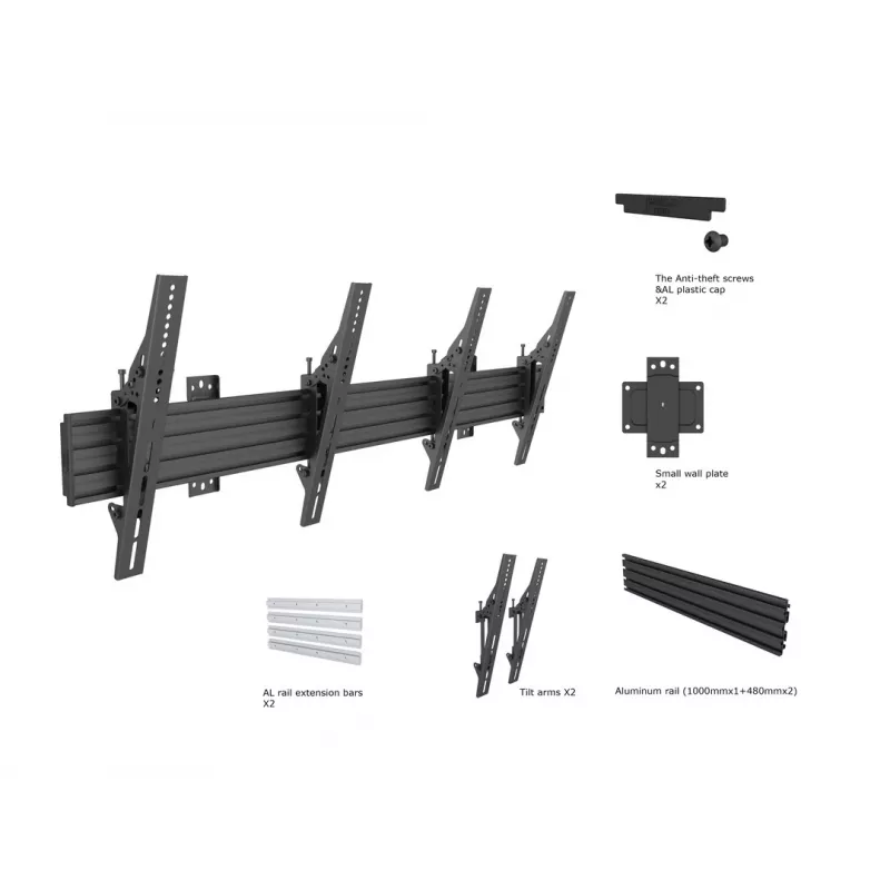 Sienas stiprinājums Multibrackets M Wallmount Pro MBW2U Tilt Melns