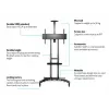 Multibrackets M Public Floorstand Basic 180 ar plauktu un kameras turētāju