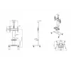 Multibrackets M Public Floorstand Basic 180 ar plauktu un kameras turētāju