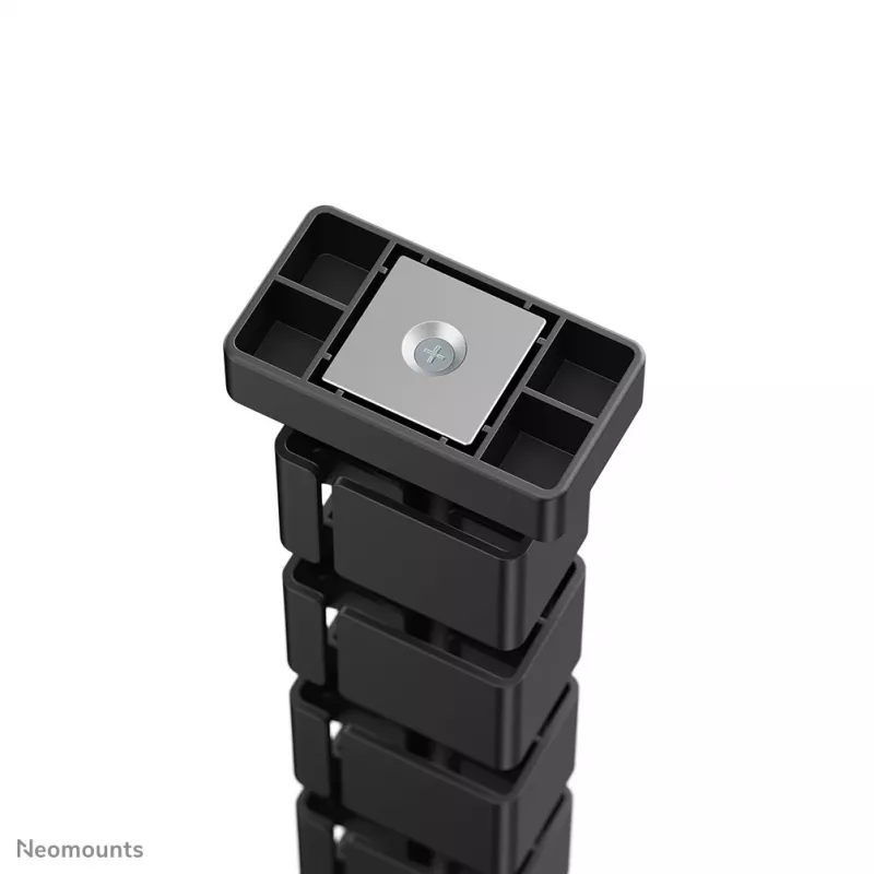 Kabeļu sakārtošanas organizators Neomounts ADS06-132BL ar magnētisku stiprinājumu, melns, elastīgs segmentēts kabeļu kanāls