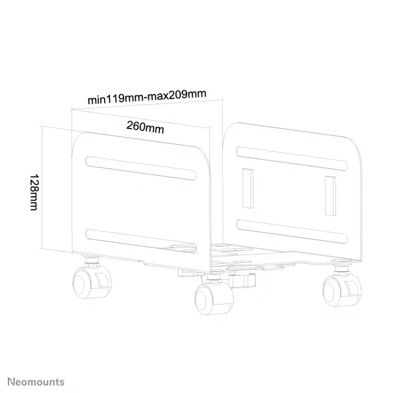 Neomounts CPU-M100Melns CPU turētājs - max 10 kg - universāls