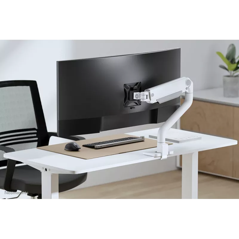 Neomounts DS70S-950WH1 monitora kronšteins 17-49 collas - gāzes atspere - virsmas stiprinājums - 180° apturēšana
