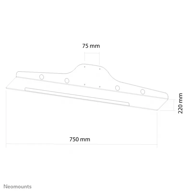 Neomounts KEYB-V100 tastatūras/peles paliktnis - platums 75 cm
