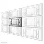 Video sienas stiprinājums Neomounts LED-VW1750Melns — viena ekrāna, atbalsta 32 collas–55 collas, maks. 35 kg, VESA 200x200–600x400, melns