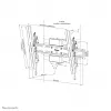 Neomounts WL35S-910BL16 TV staba stiprinājums 40-75 collas - noliecams - bloķējams - diam. 25-100 cm