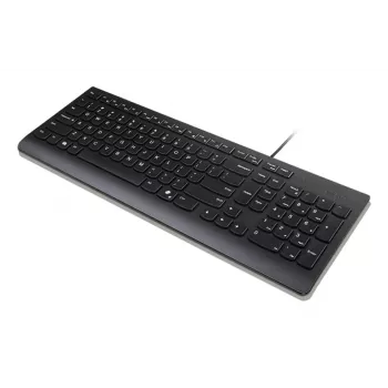 Lenovo Essential Wired Keyboard 4Y41R64672 vadu tastatūra, USB, ASV angļu izkārtojums ar euro simbolu, Copilot taustiņš, izturīga pret šķidruma izliešanu