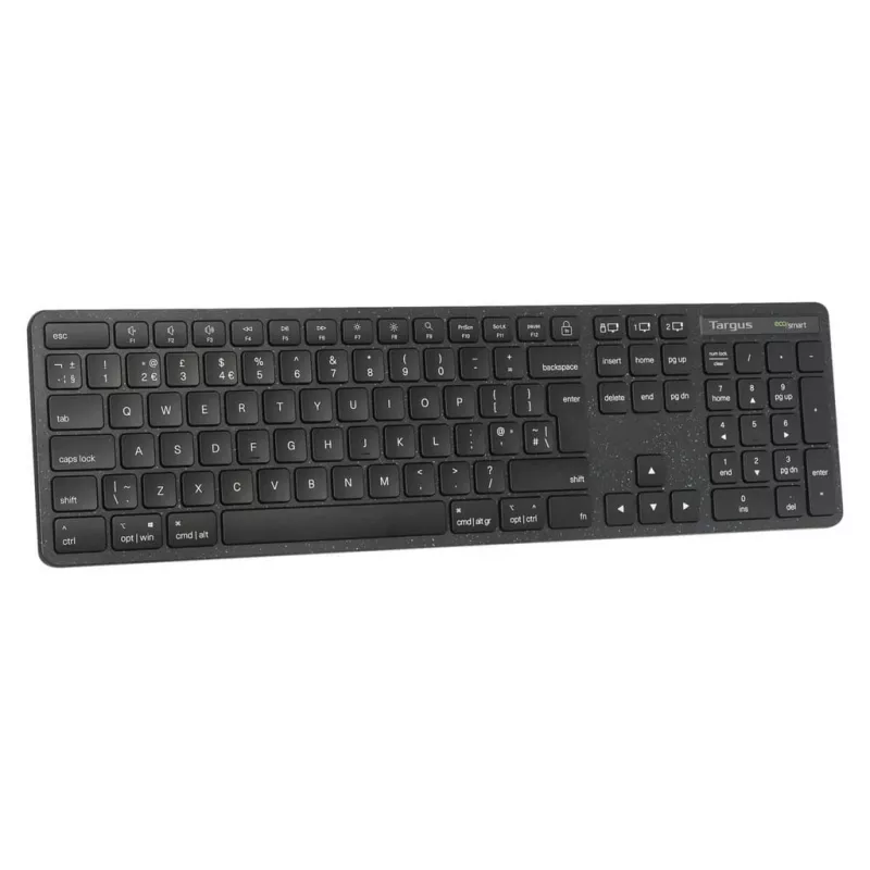 Targus EcoSmart AKB873NO tastatūra Universāla RF Bezvadu + Bluetooth QWERTY Nordic Melna