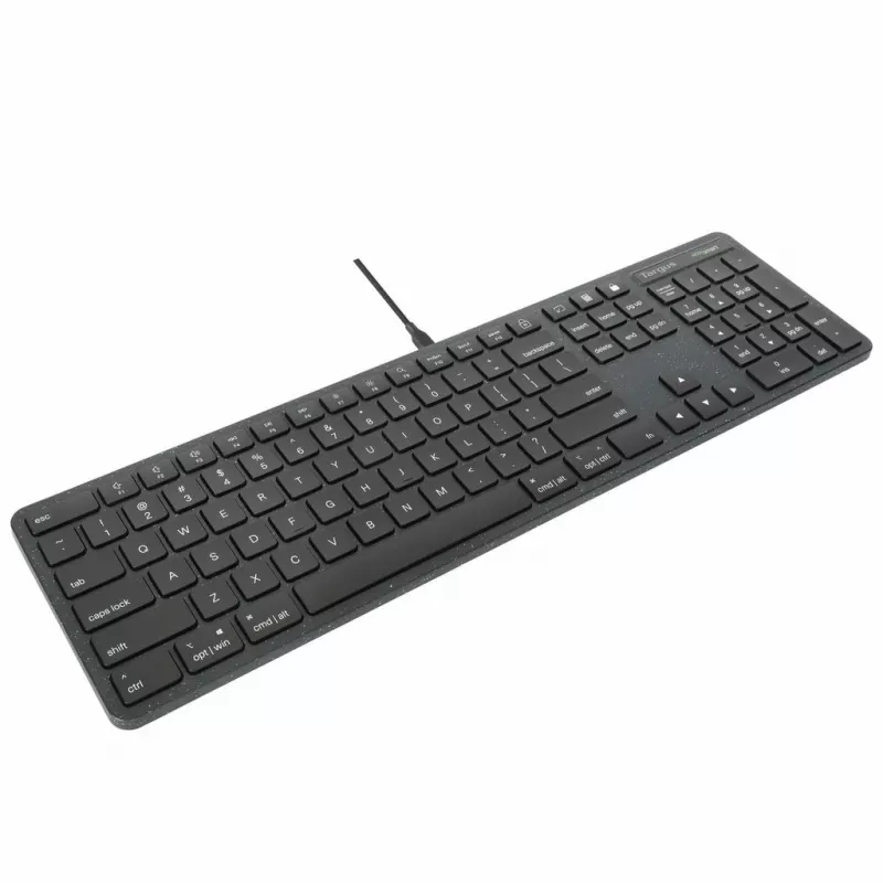 Targus AKB874NO Klaviatūra Universāla USB QWERTY Nordic Melna Pilnizmēra 104 taustiņi
